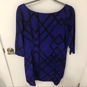 Yumi Kim Blue Zipper Back Silk Mini Dress